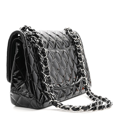 Chanel Patent Quilted Jumbo Double Flap Black 3 of 11