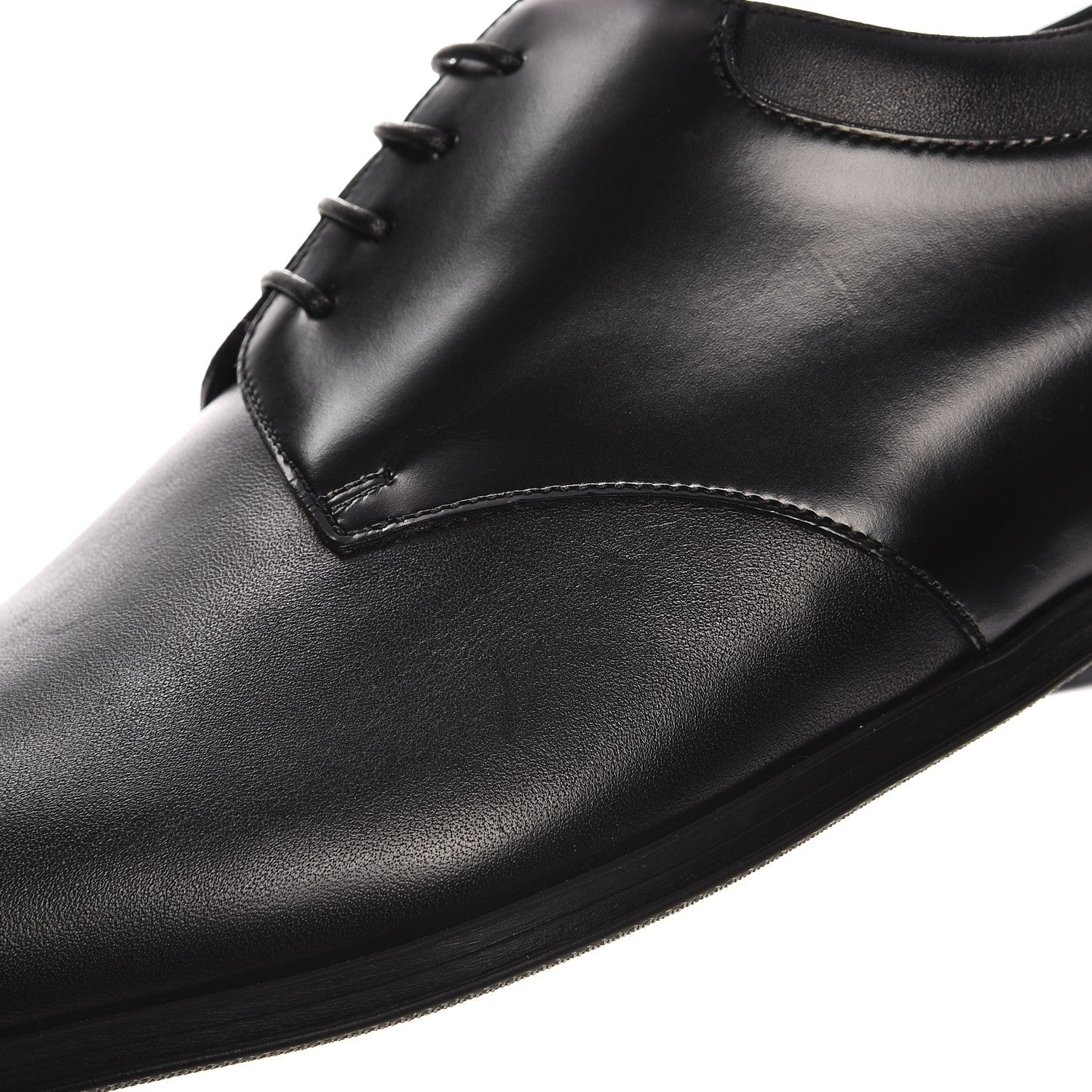 Louis Vuitton Lambskin Derby Lace Up Shoes 8 Black 8 of 8