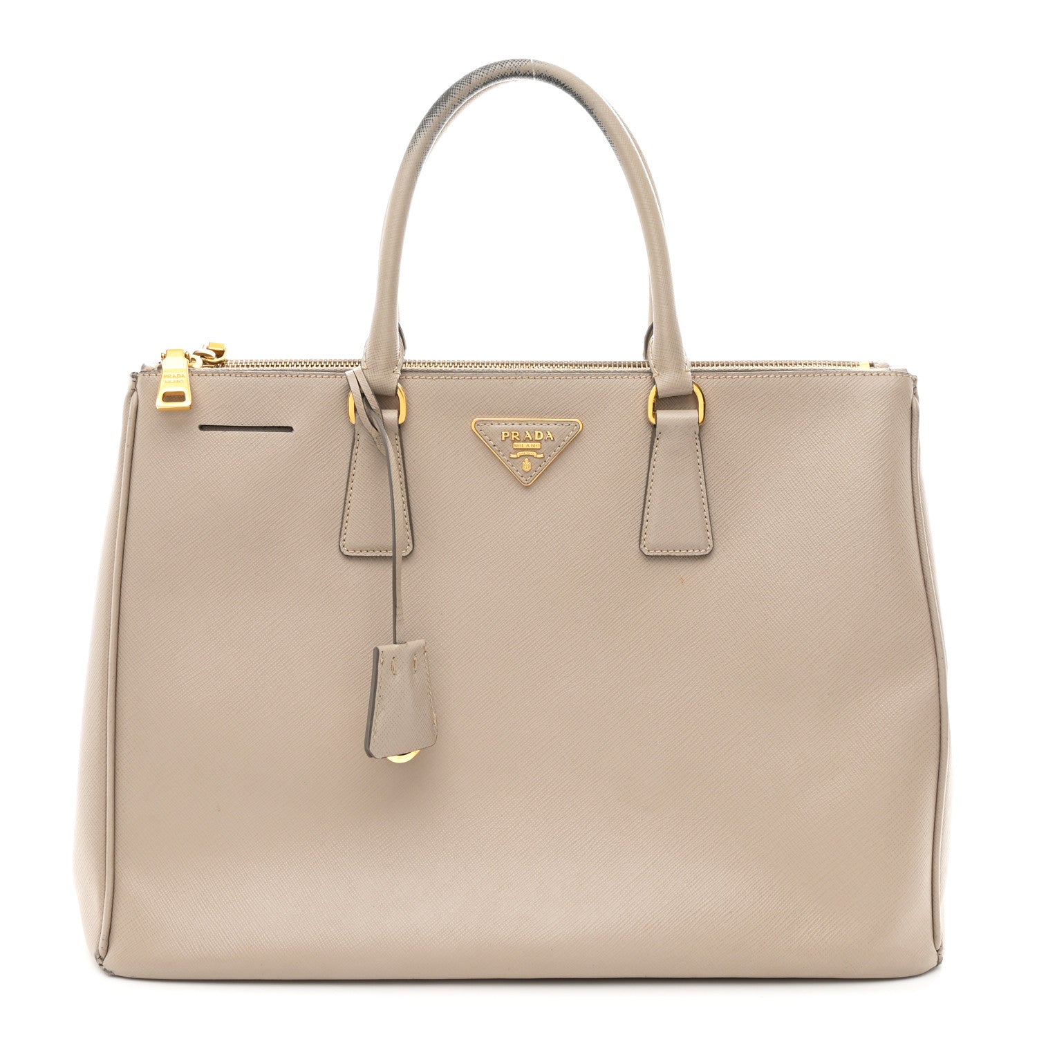 Prada Saffiano Medium Galleria Double Zip Tote Pomice 1 of 13