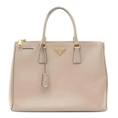 Prada Saffiano Medium Galleria Double Zip Tote Pomice 1 of 13