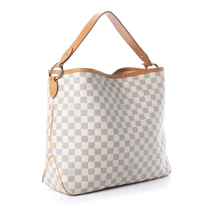 Louis Vuitton Damier Azur Delightful MM Rose Ballerine 3 of 15