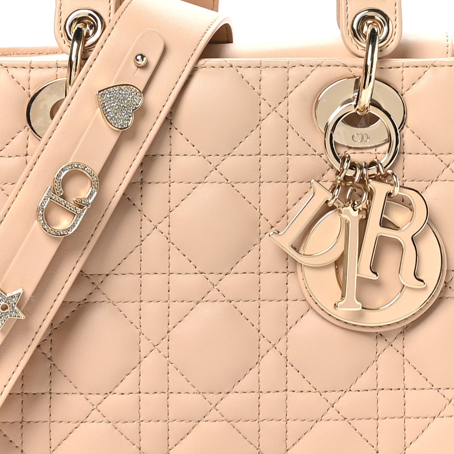 Lambskin Cannage Small My ABCDior Lady Dior Beige