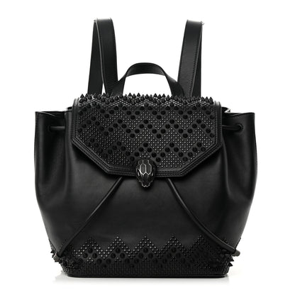 Bulgari X NICHOLAS KIRKWOOD Calfskin Studded Serpenti Forever Backpack Black 1 of 26
