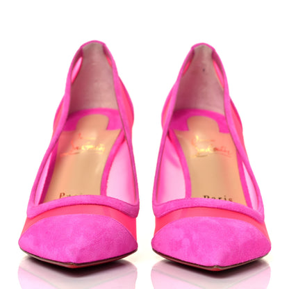Christian Louboutin Veau Velours Rete Galativi 85 Pumps 37 Diva 2 of 7