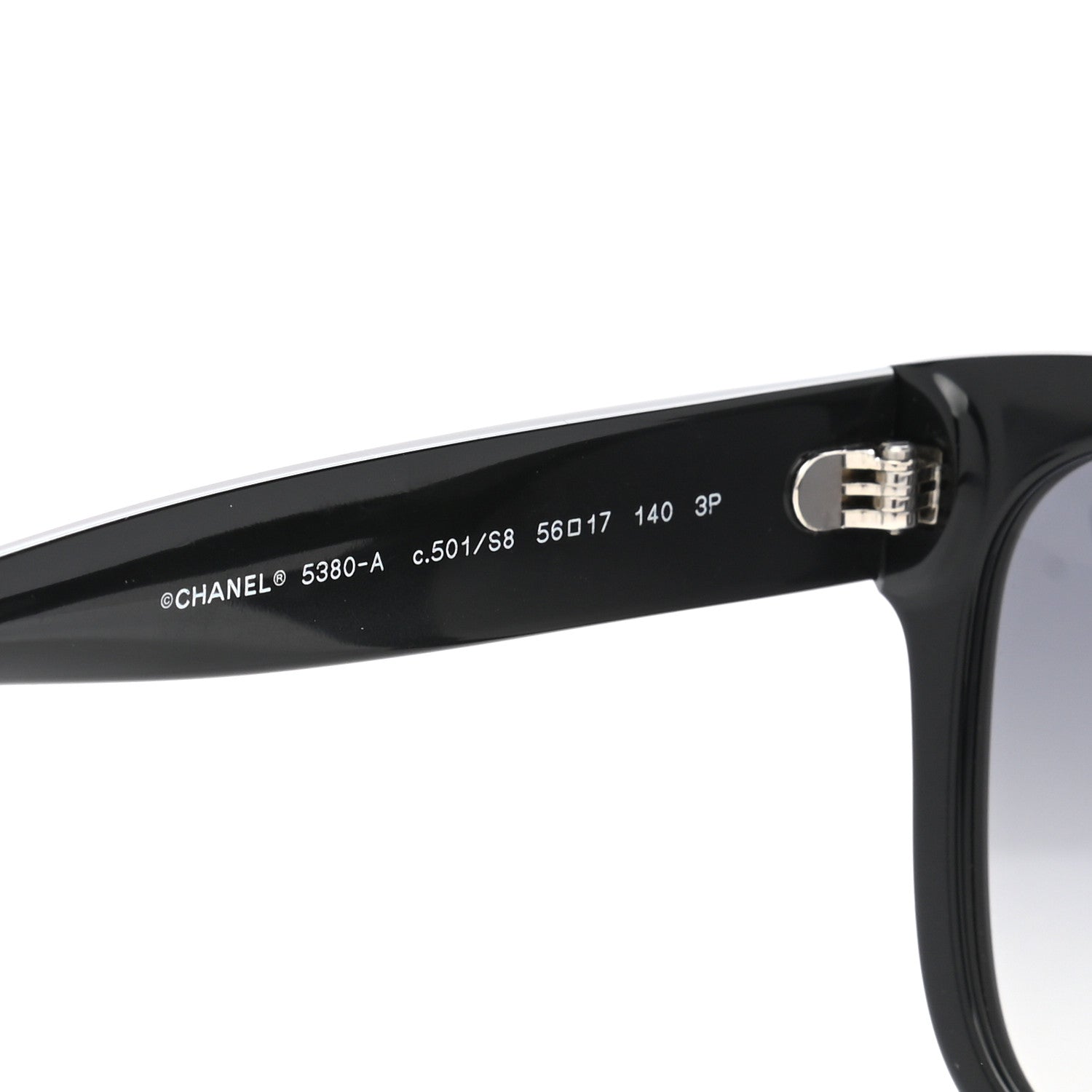 Chanel Acetate Polarized Square CC Sunglasses 5380 Black 5 of 8