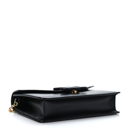 Celine Shiny Calfskin Cuir Triomphe Wallet on Chain Black 4 of 8