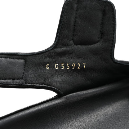 Chanel Lambskin Quilted Velcro Dad Chain CC Slide Sandals 35 Black 9 of 14