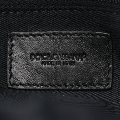 Dolce & Gabbana Woven Raffia Crochet Tote Black Multicolor 7 of 10