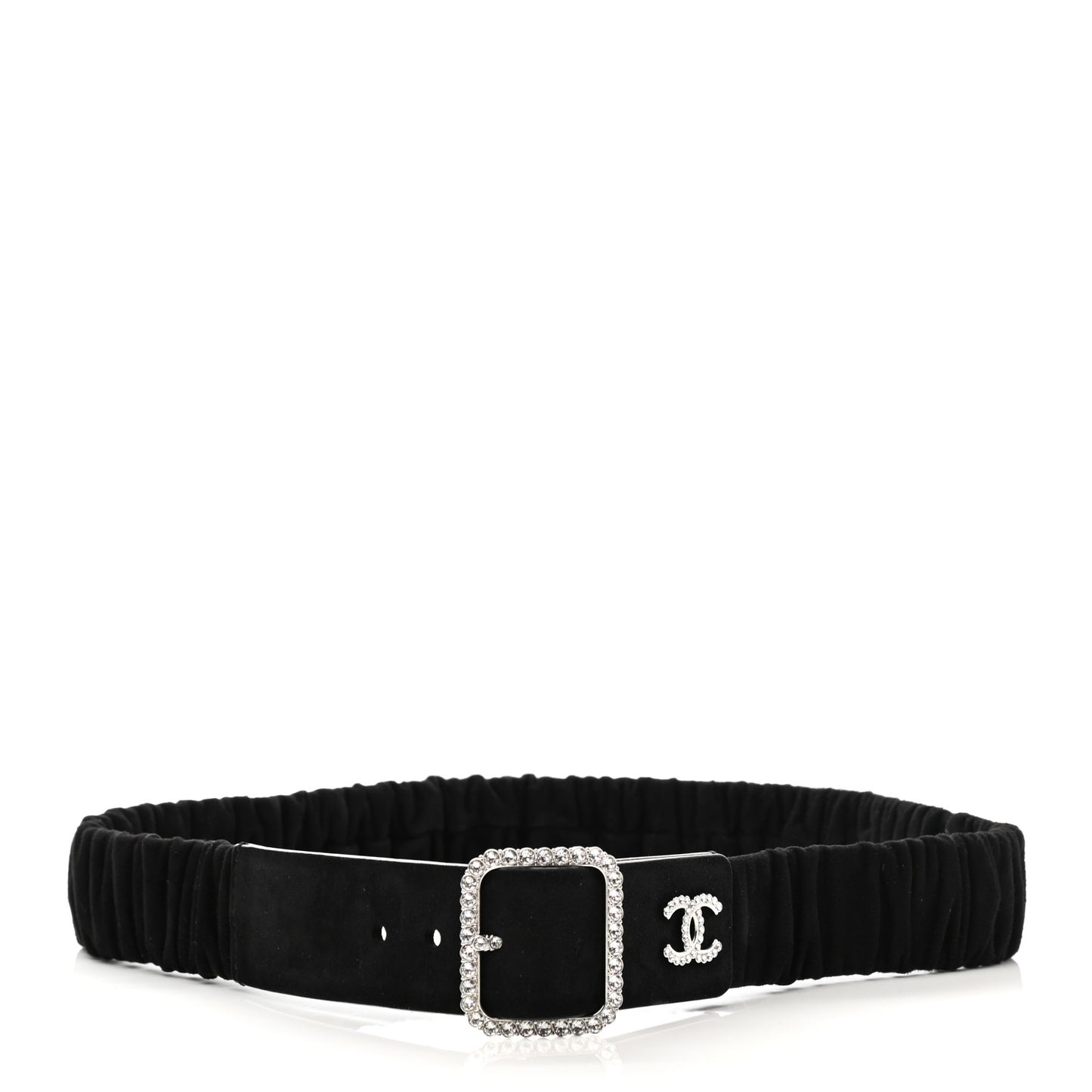 Suede Crystal CC Belt 85 34 Black