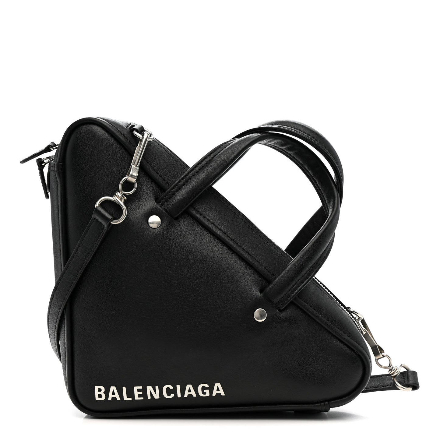 Calfskin XS Triangle Duffle Black
