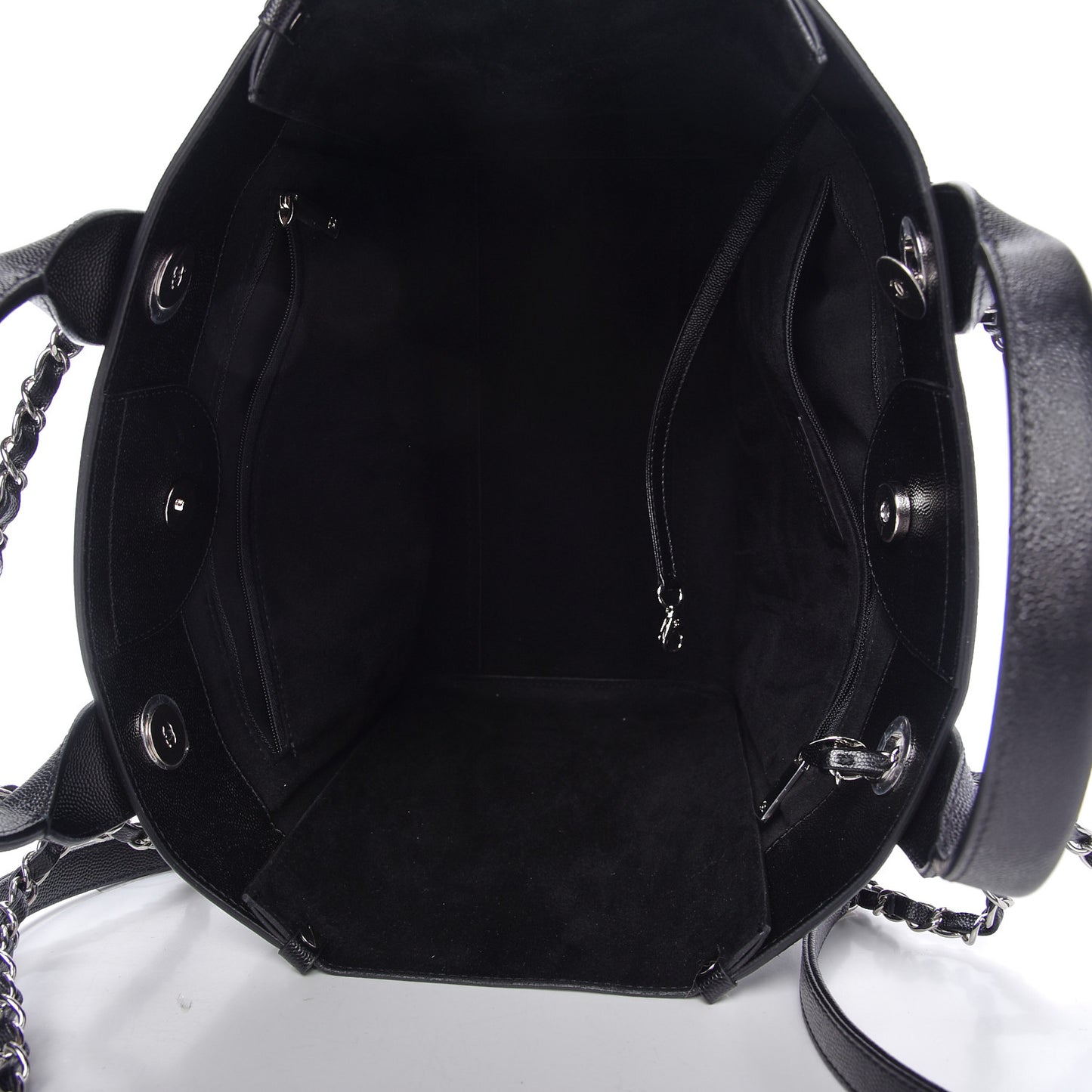 Caviar Small Studded Deauville Tote Black
