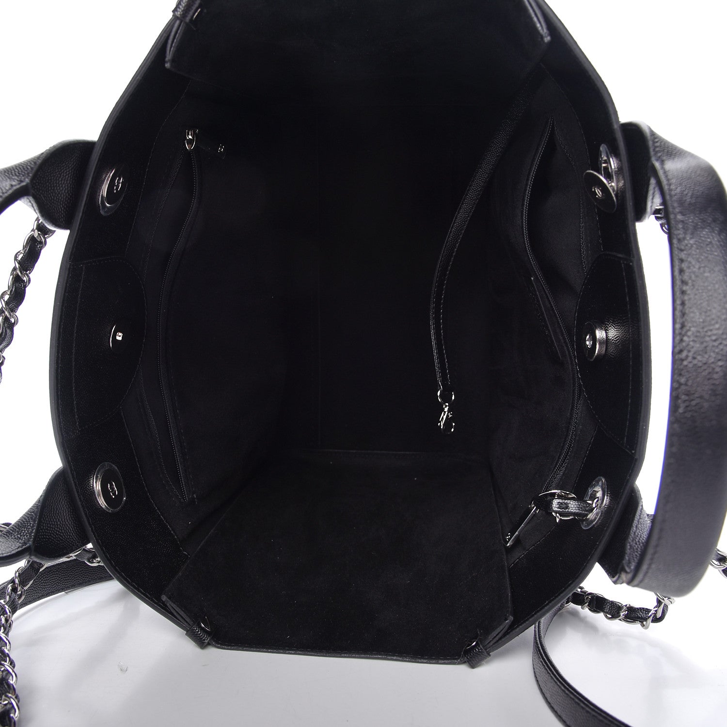 Chanel Caviar Small Studded Deauville Tote Black 5 of 9