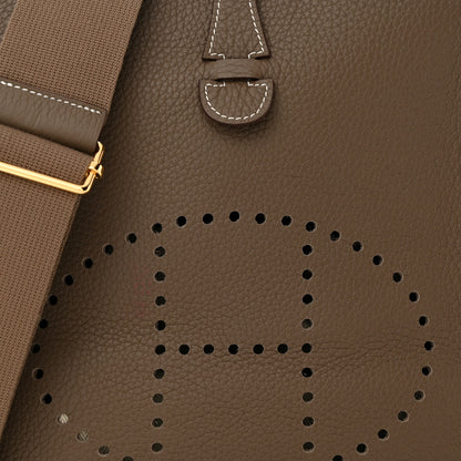 Hermes Taurillon Clemence Evelyne III PM Etoupe 8 of 11