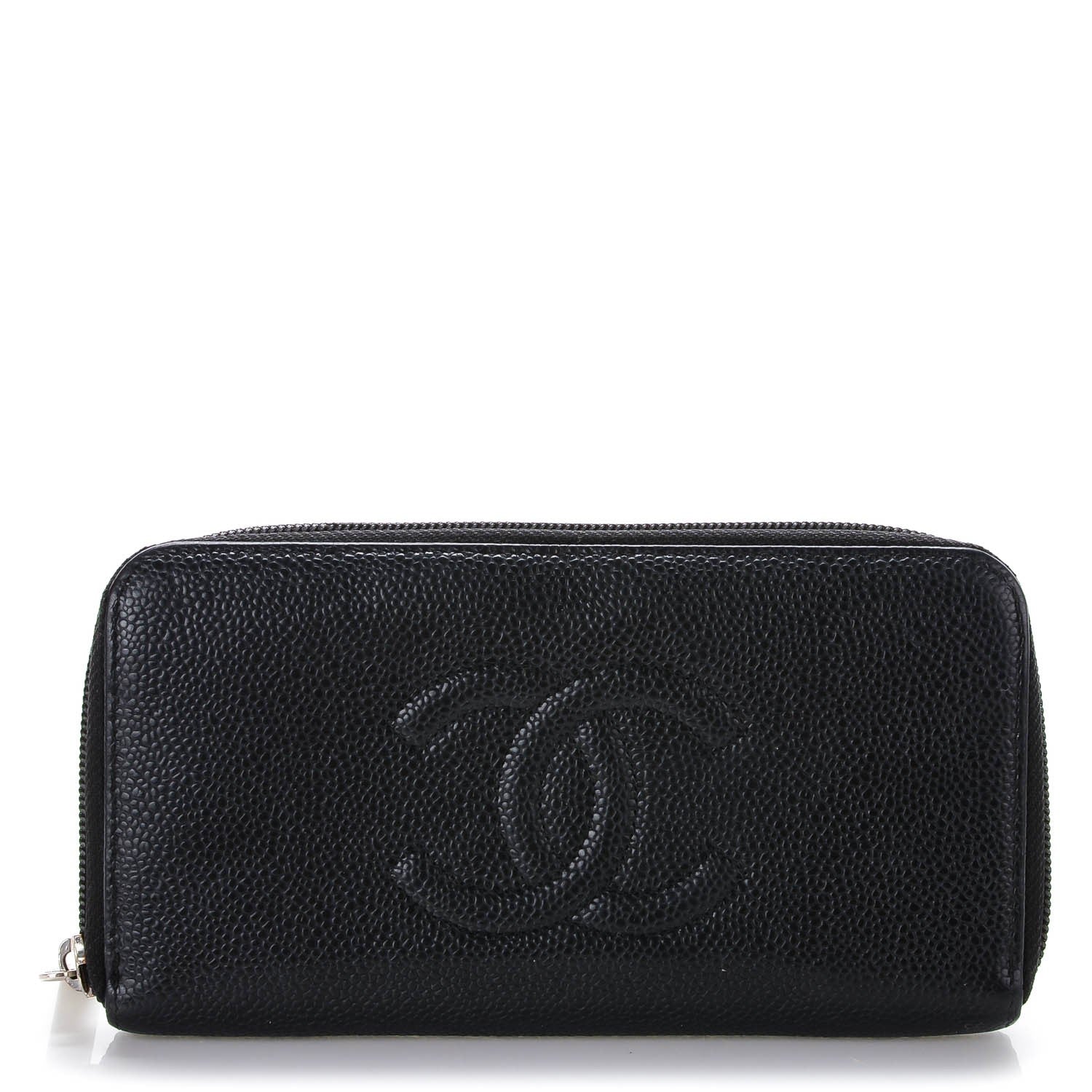 Chanel Caviar Timeless CC Large Gusset Zip Around Wallet Black 1 of 8