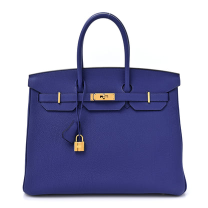 Hermes Togo Birkin 35 Bleu Electrique 1 of 11