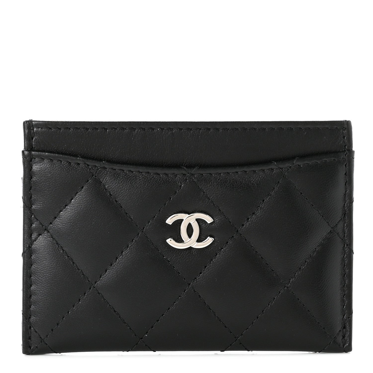 Chanel Lambskin Quilted Card Holder Black 1 of 8