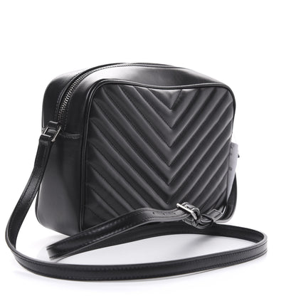 Saint Laurent Calfskin Matelasse Monogram Lou Camera Bag Black 3 of 10