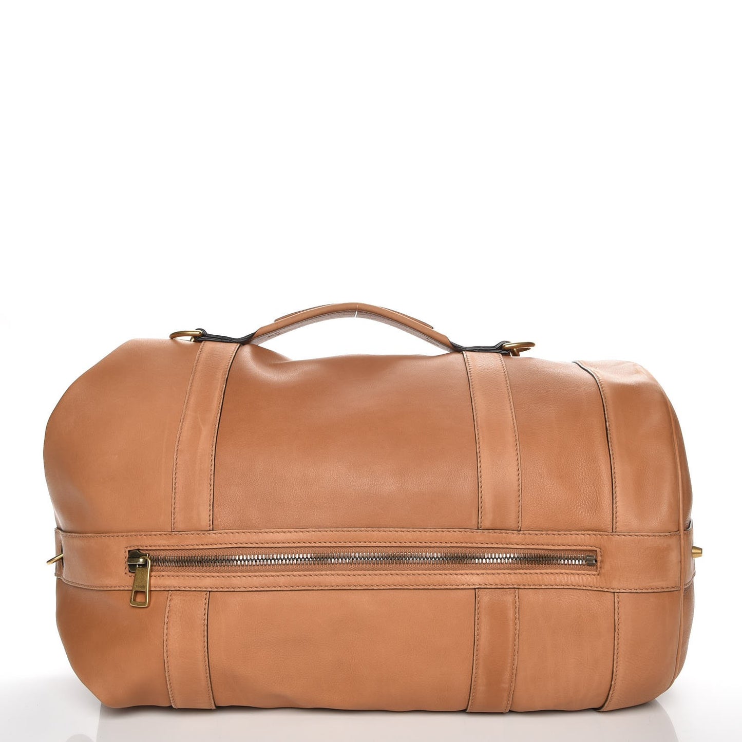 Soft Washed Calfskin Sling Duffle Biscotto
