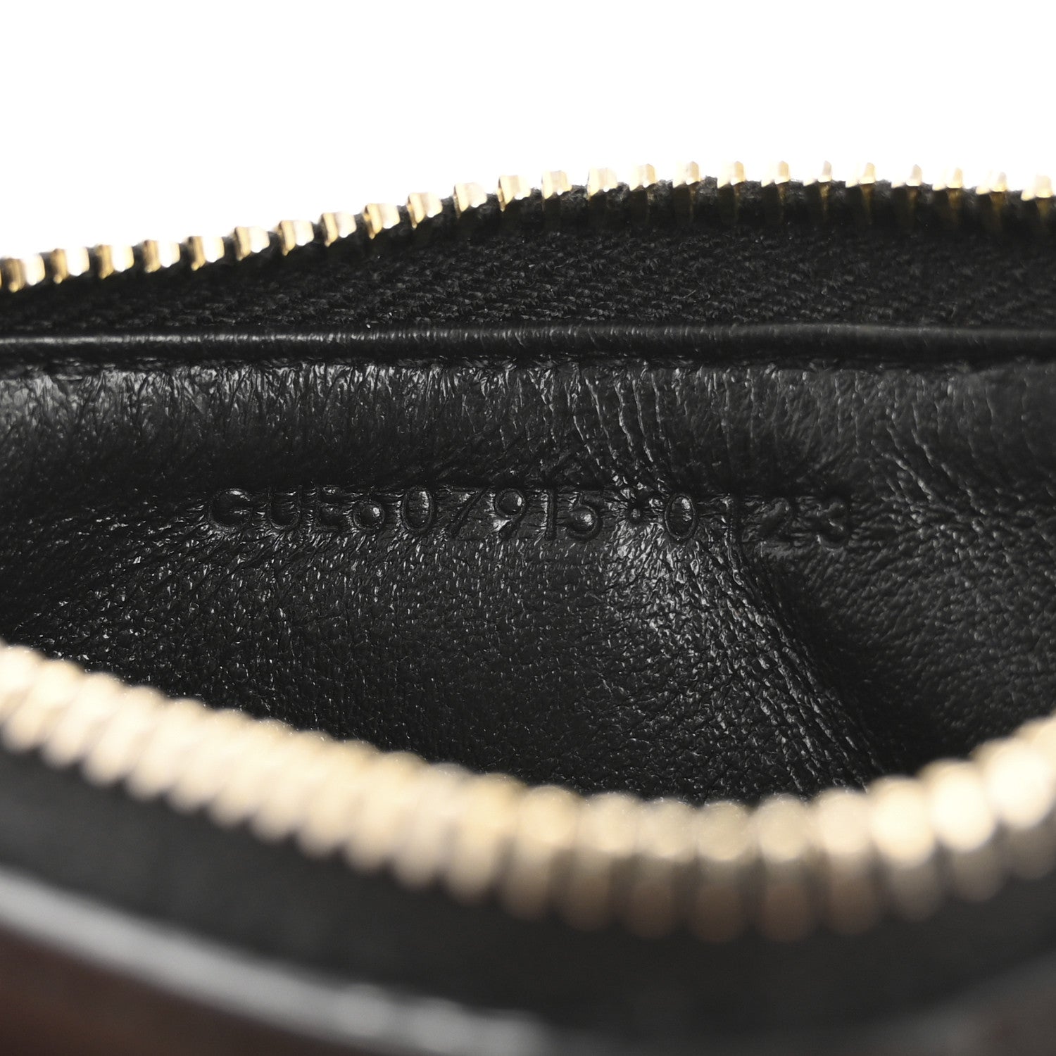 Saint Laurent Monogram Grain de Poudre 5 Fragments Zip Pouch Card Holder Black 7 of 16