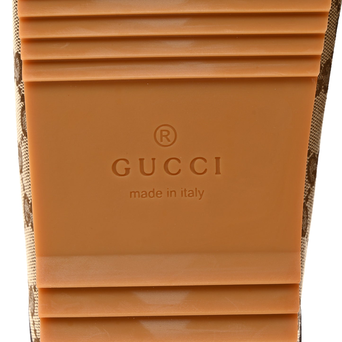 GG Monogram Lavaredo Eco Fabric Mens Slide Sandals With Straps 9 Beige Ebony Light Brown