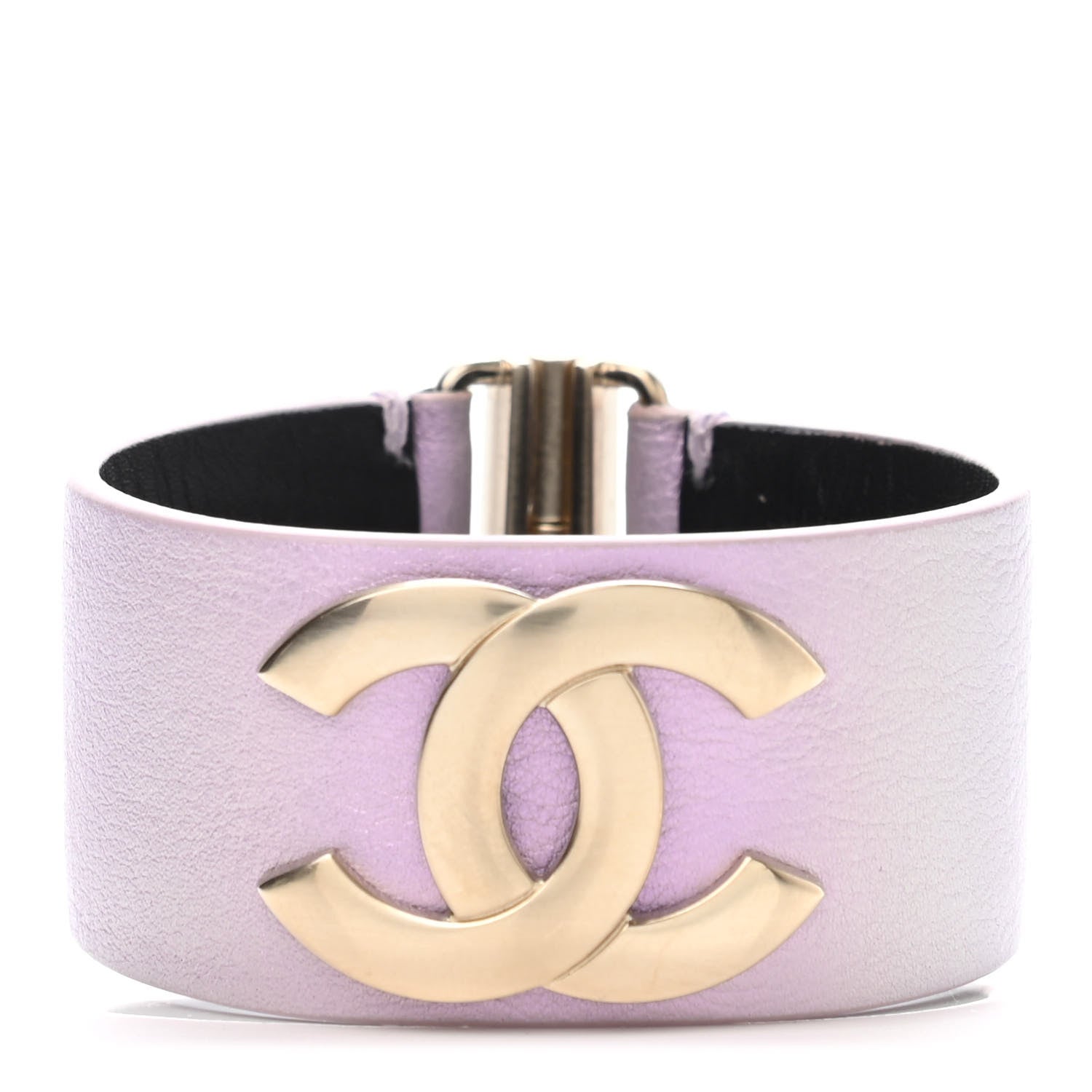 Chanel Calfskin CC Wide Cuff M Lilac 1 of 4