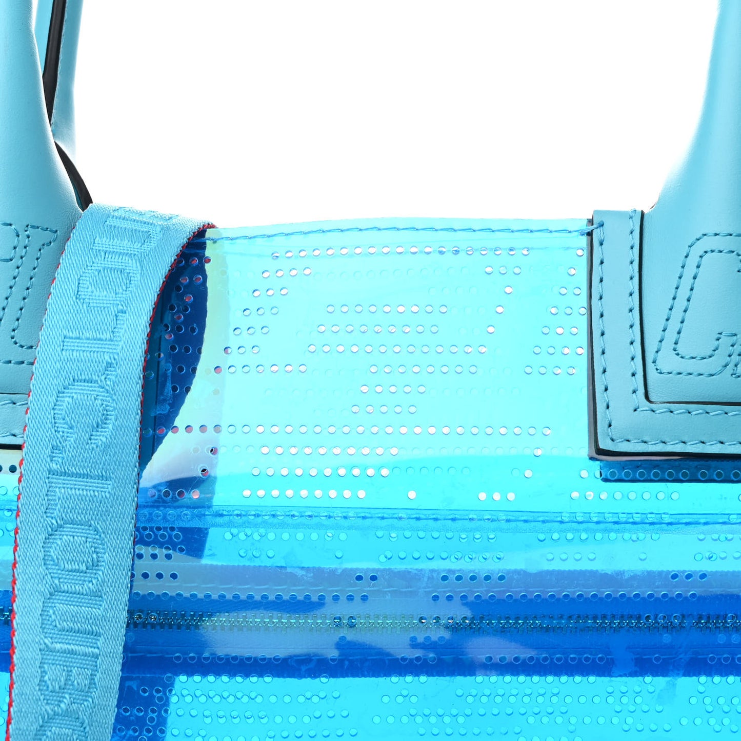 Techno Perforated TPU Calfskin Cabalou Flash Blue