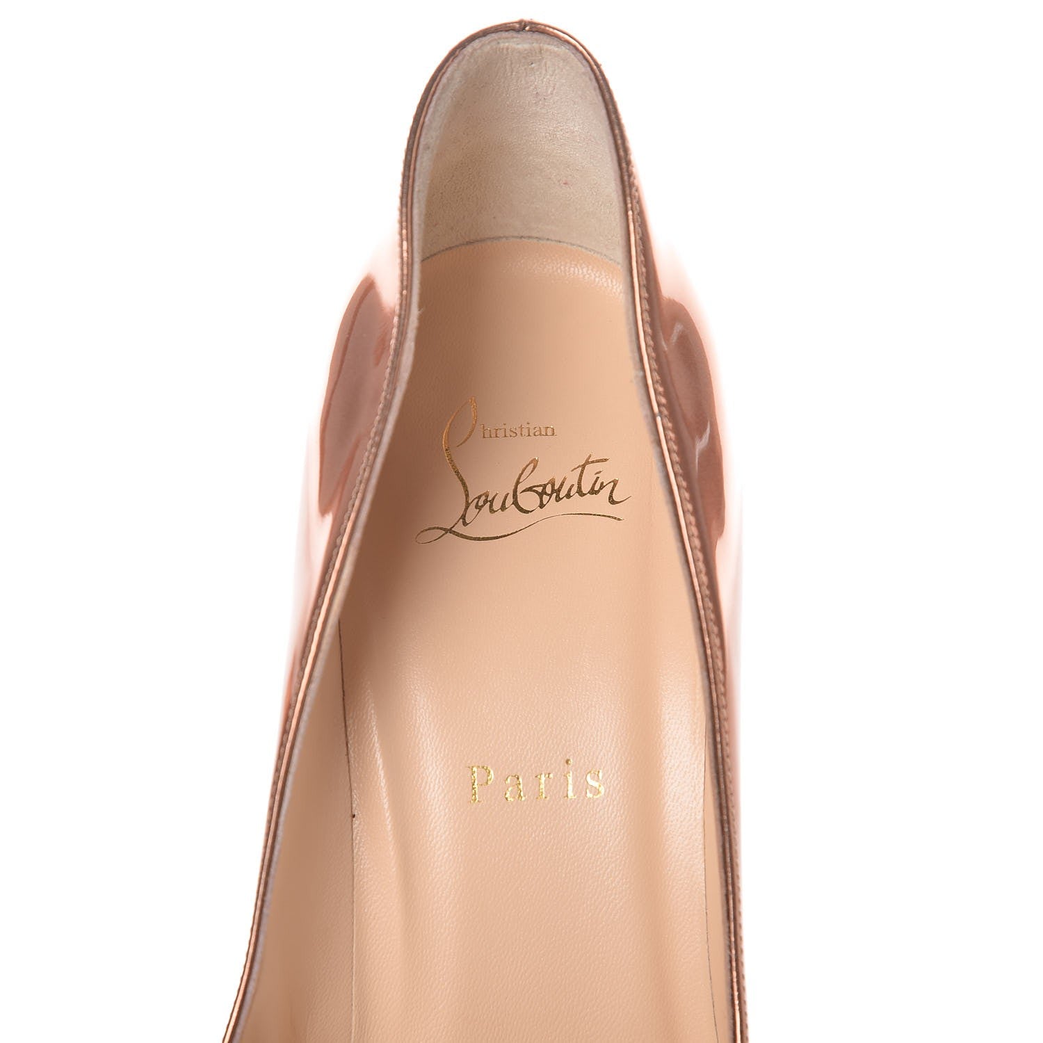 Christian Louboutin Metallic Patent Pigalle Follies 100 Pumps 40 Cappuccino 7 of 8