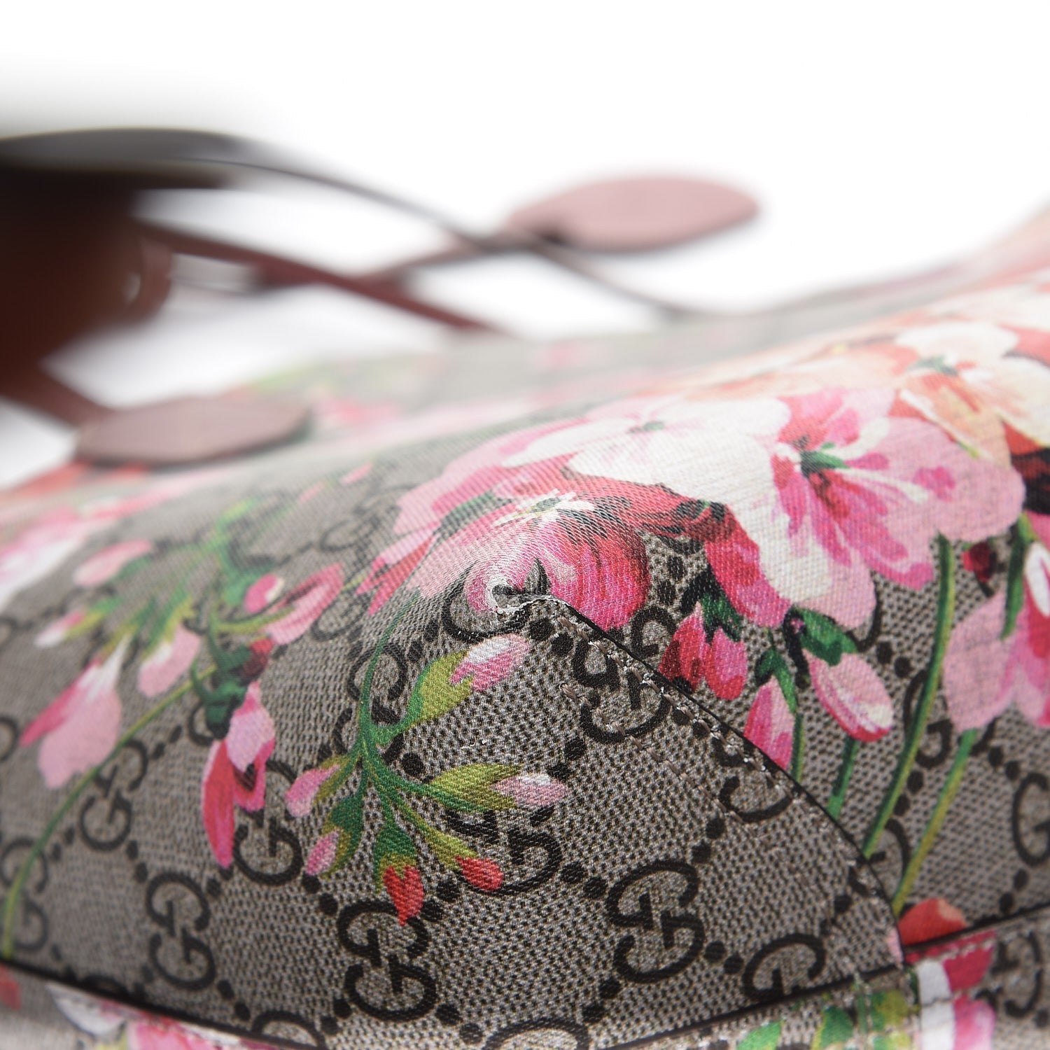 Gucci GG Supreme Monogram Blooms Medium Reversible Tote Beige Multicolor Dry Rose 12 of 15