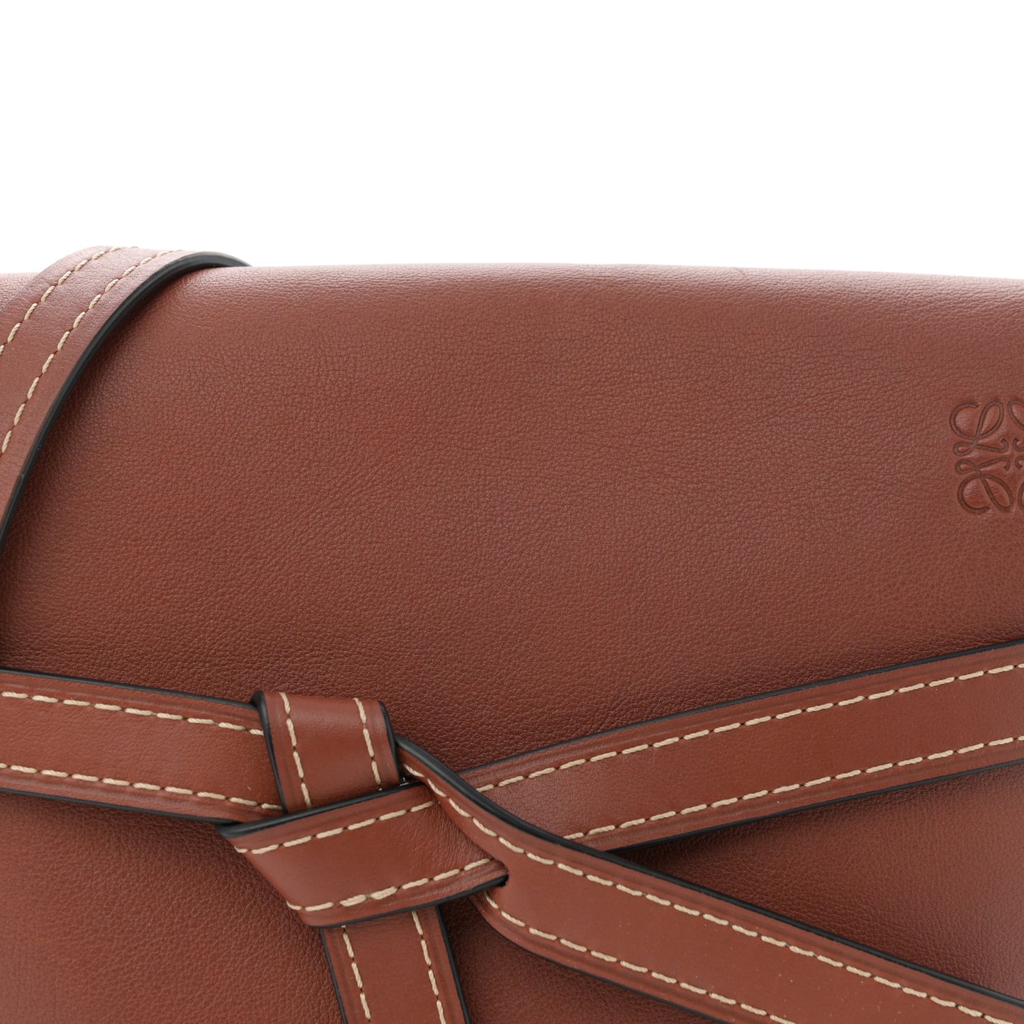 Calfskin Small Gate Crossbody Bag Rust