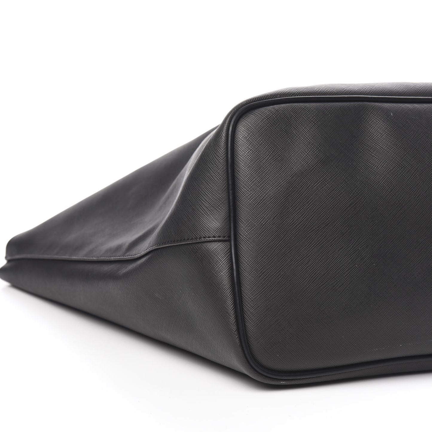 Textured Coated Canvas Bambi Print Large Antigona Tote Black