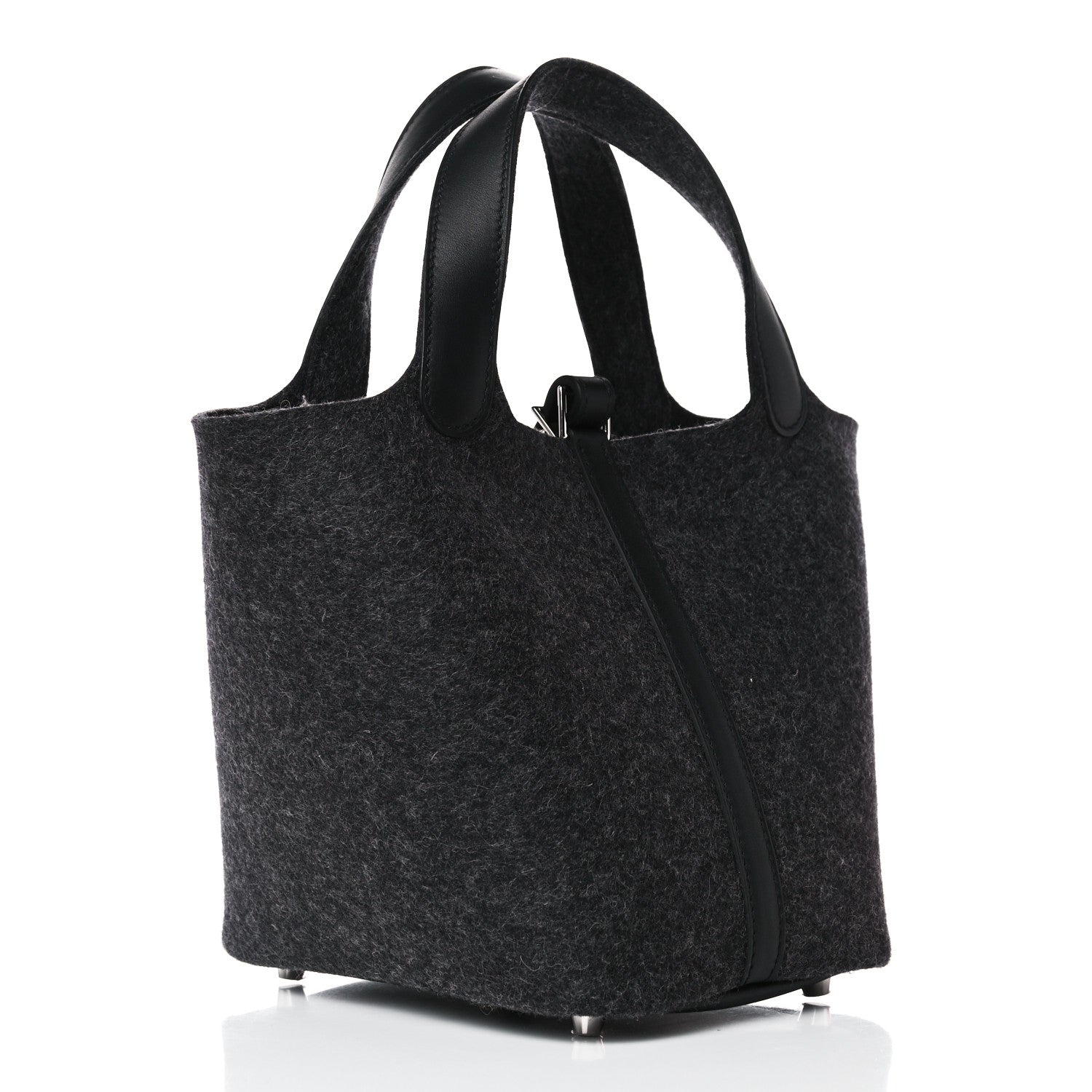 Hermes Feutre Swift Picotin Lock 18 PM Gris Moyen Black 3 of 12