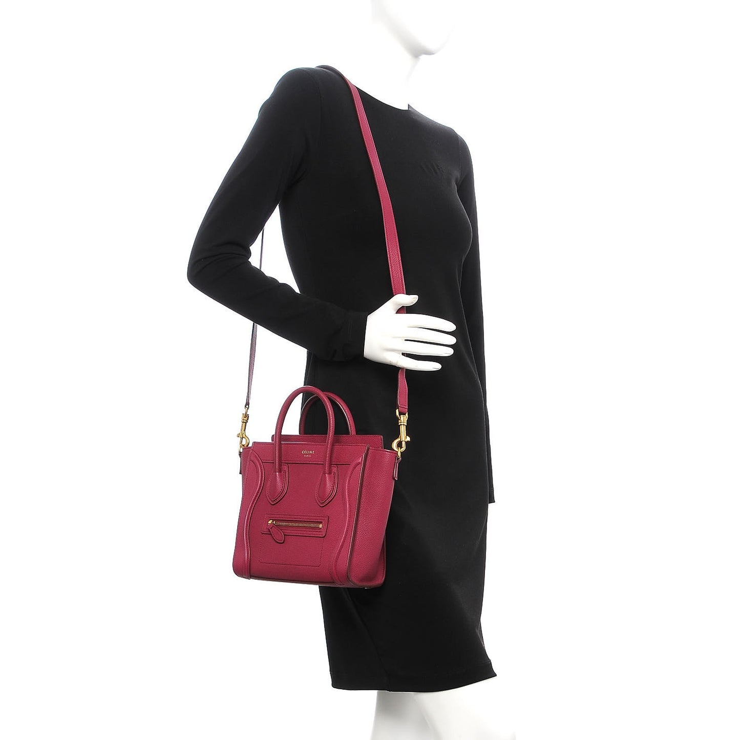 Baby Grained Calfskin Nano Luggage Plum