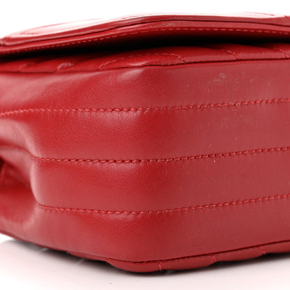 Chanel Calfskin Chevron Quilted Mini Statement Flap Red 9 of 11