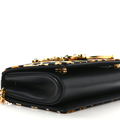 Dolce & Gabbana Satin Ocelot Printed DG Girls Phone Bag Black 7 of 8
