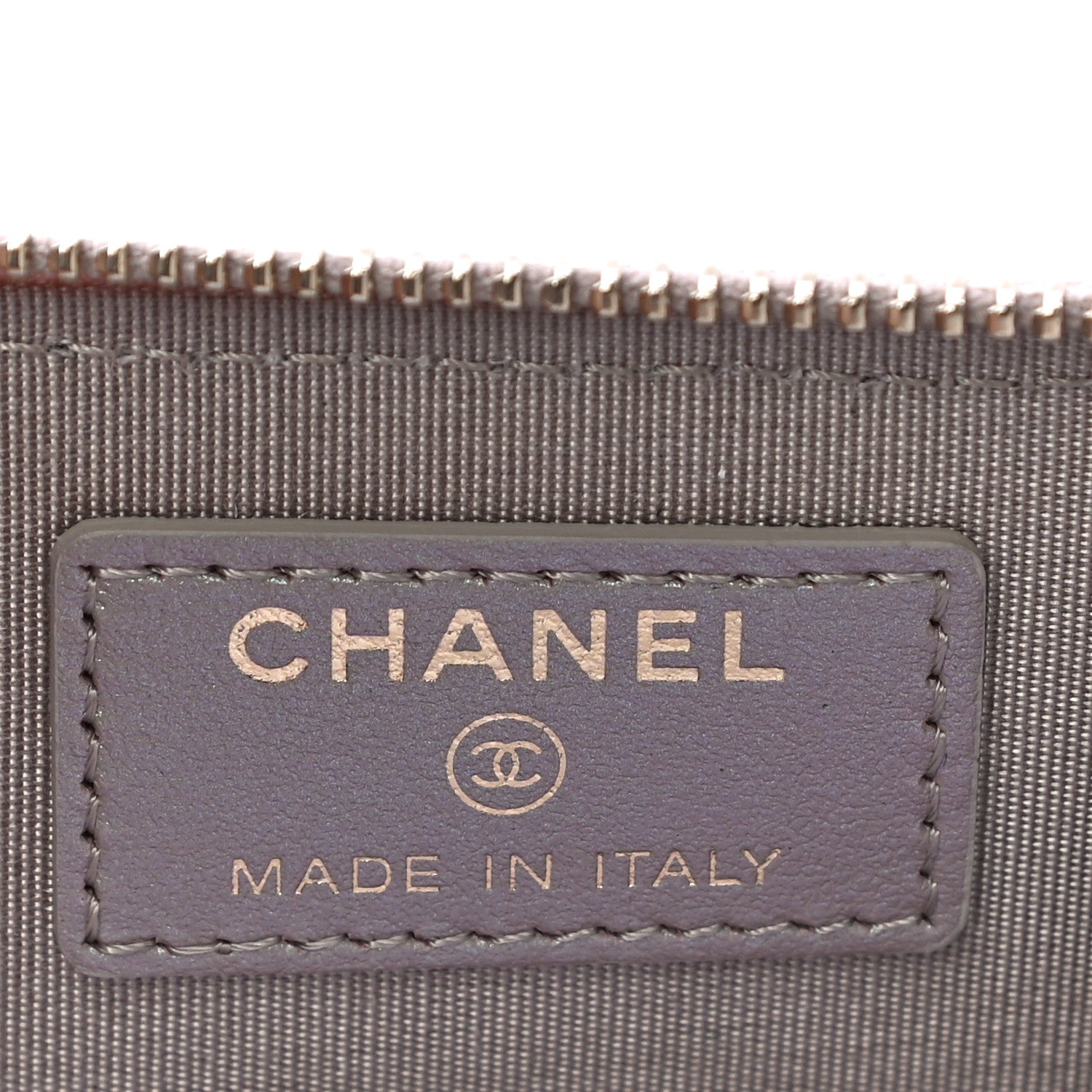 Chanel Iridescent Caviar Quilted Zipped Key Holder Case Beige 6 of 11