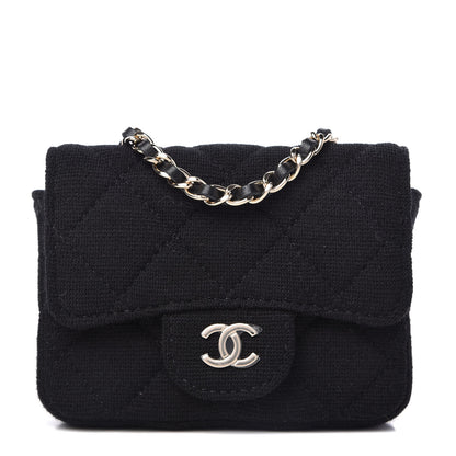 Chanel Jersey Quilted Belt Bag Black 1 of 11