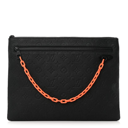 Louis Vuitton Taurillon Monogram Solar Ray A4 Pouch Black 1 of 12