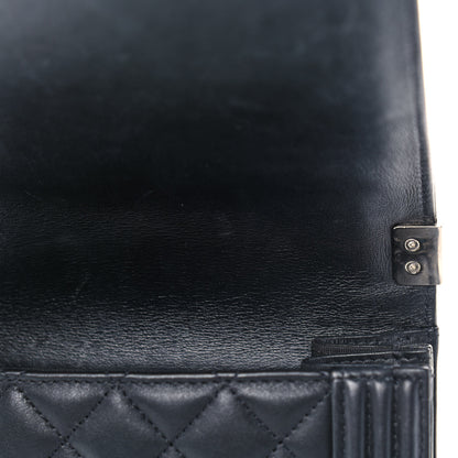 Chanel Calfskin Quilted North South Boy Flap Black 7 of 14