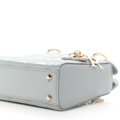 Christian Dior Patent Cannage Mini Lady Dior Grey Stone 10 of 10