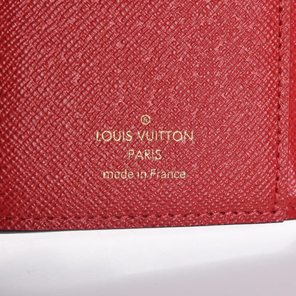 Louis Vuitton Damier Ebene Victorine Wallet Red 7 of 9