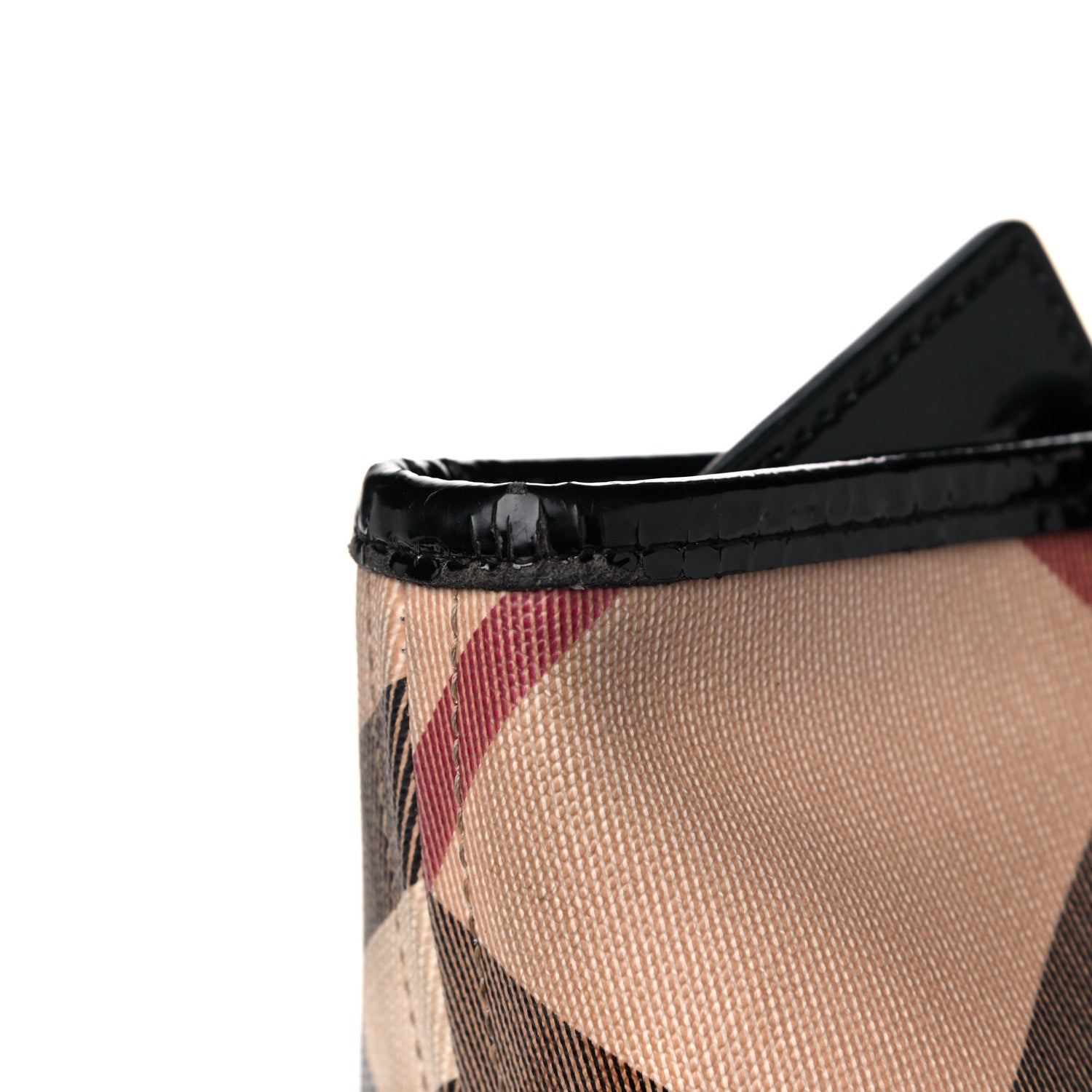 Burberry Nova Check Patent Trim Shopper Tote Black 23 of 29
