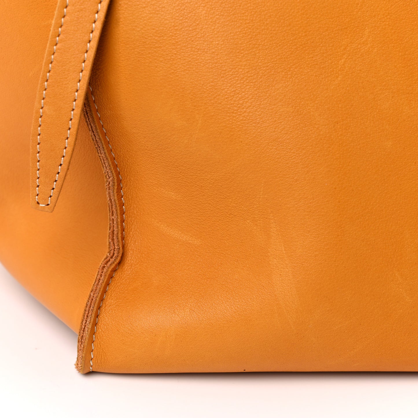 Soft Bare Calfskin Medium Big Bag Dark Yellow