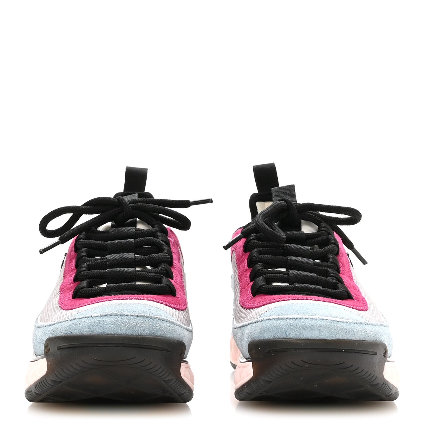 Fabric Suede CC Sneakers 36 Light Grey Light Blue Fuchsia