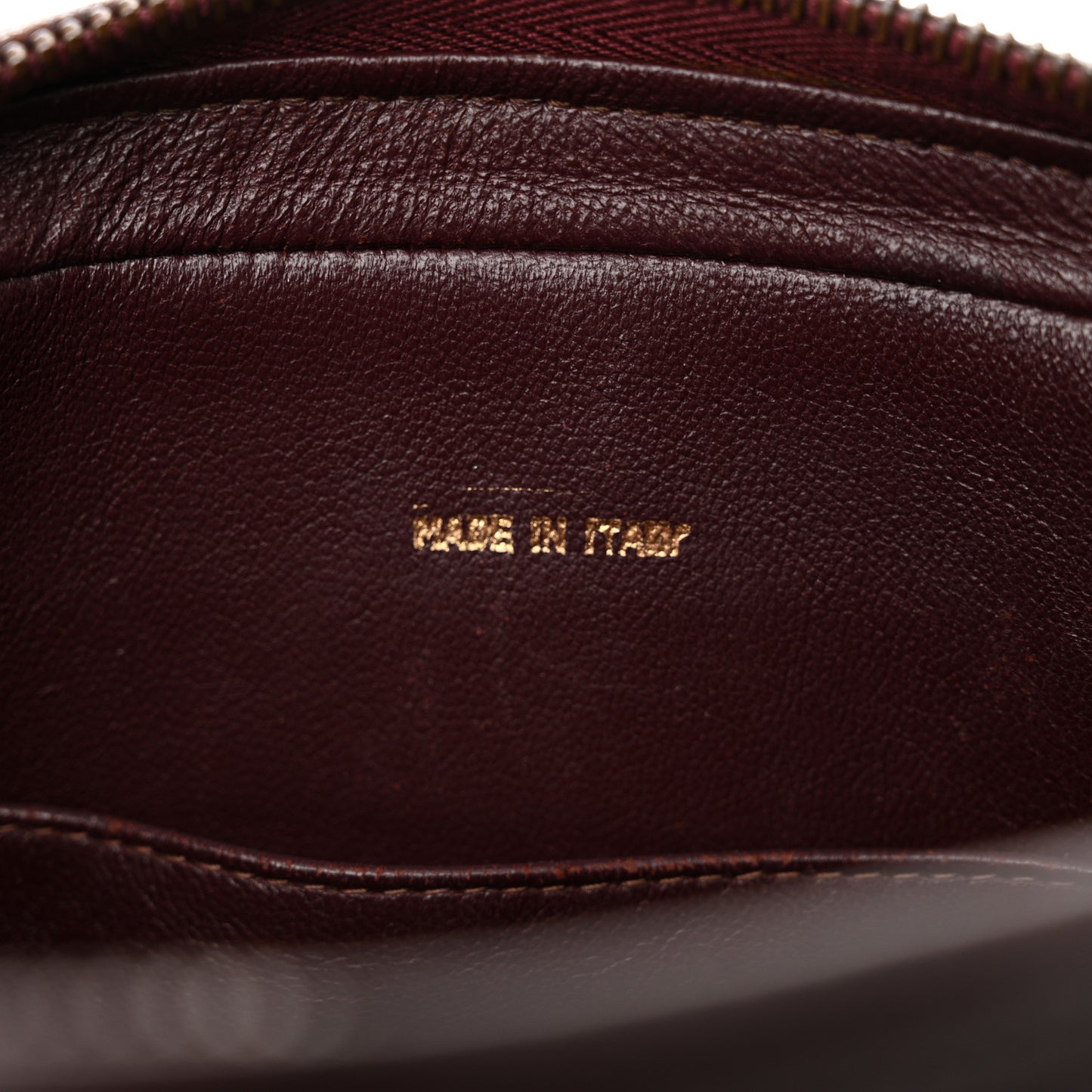 Lambskin Quilted Tassel CC Camera Case Burgundy