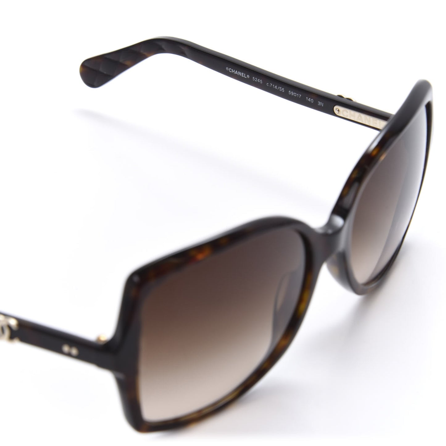 Square CC Logo Sunglasses 5245 Tortoise