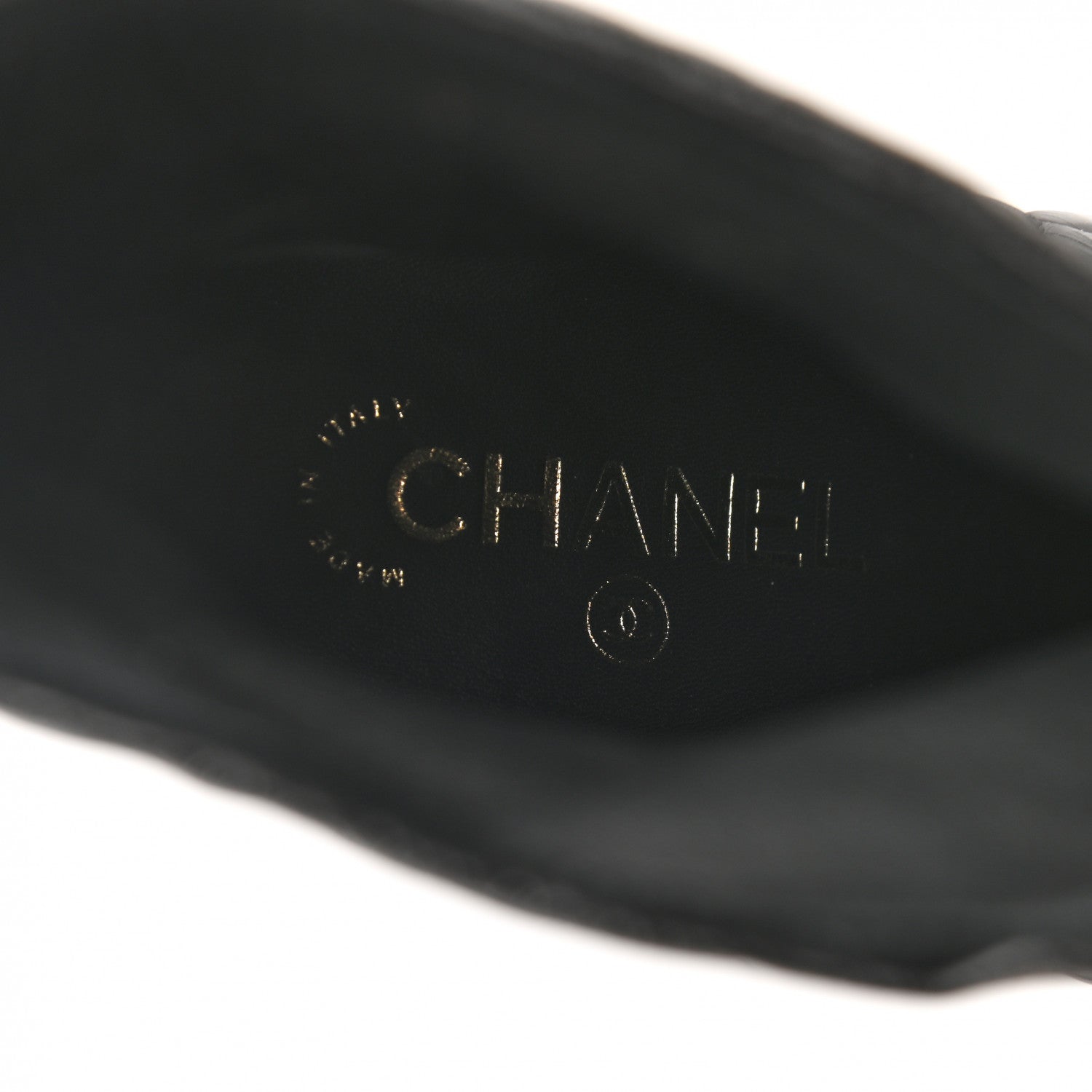 Chanel Crumpled Calfskin Quilted Cap Toe Short Boots 37 Black 7 of 8