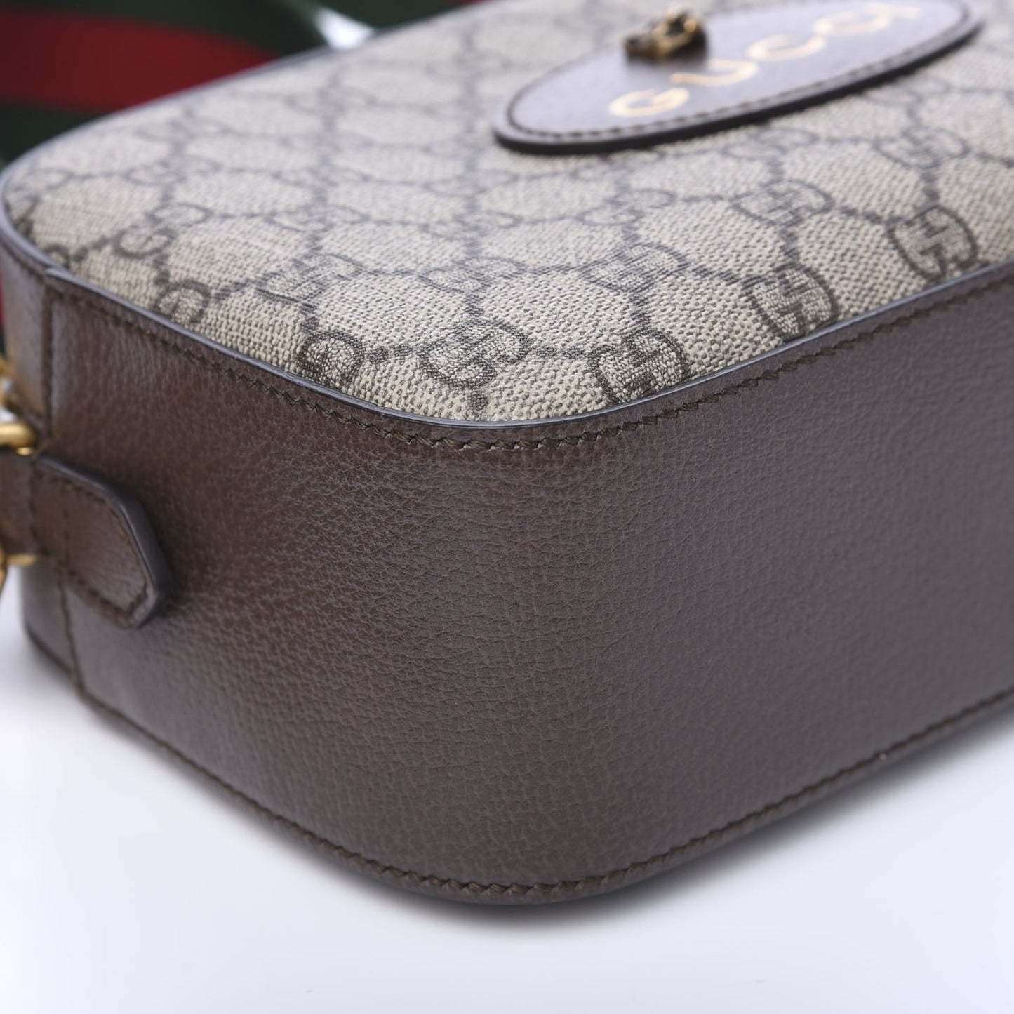 GG Supreme Monogram Web Neo Vintage Shoulder Bag Beige New Acero Crop