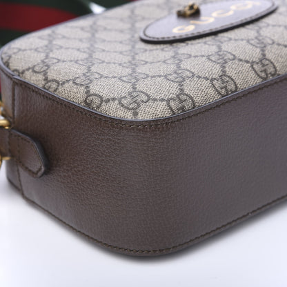 Gucci GG Supreme Monogram Web Neo Vintage Shoulder Bag Beige New Acero Crop 8 of 10