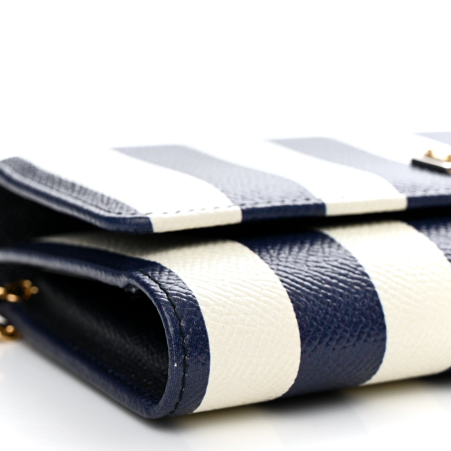 Dolce & Gabbana Dauphine Stripe Mini Von Bag Blue White 8 of 9