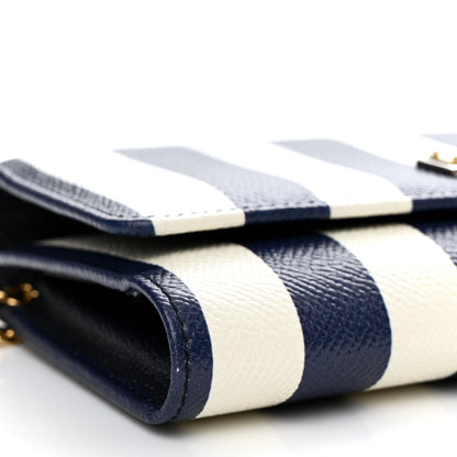 Dolce & Gabbana Dauphine Stripe Mini Von Bag Blue White 8 of 9